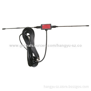 Car TV Antenna, Made of Plastic Material with 2dBi Gain and 3 to 5V DC Voltage, Suitable for HDTV